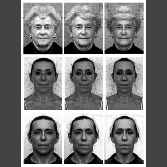 Left-Right Faces 2<br/>Elisabeth - Isabel 2005 - Isabel 2008<br/>Inkjetprint, 80 x 60, Edition of 10, 2006