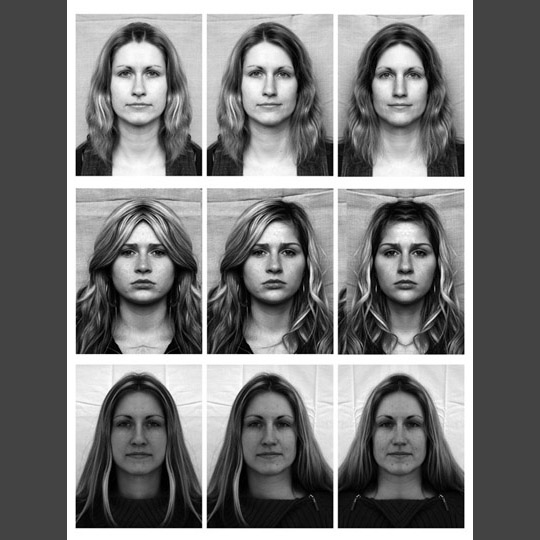 Left-Right Faces 6<br/>Maxie 1 + 2 - Hanna<br/>Inkjetprint, 90 x 70, Edition of 7, 2008